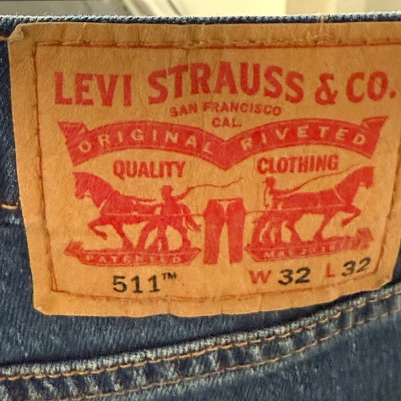 Levi's Men's Straight Leg Blue Jeans - Picture 2 of 2